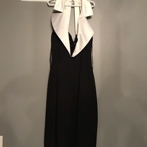 Black/white tuxedo dress